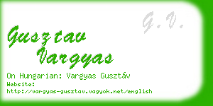 gusztav vargyas business card